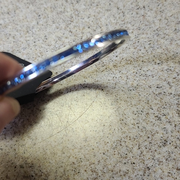 Bracelet blue Rhinestones on silver tone - Picture 6 of 9